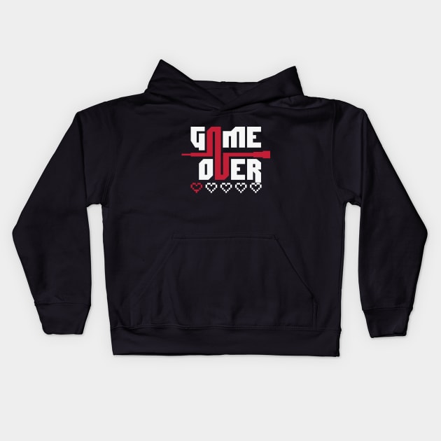 game over (fondo negro) Kids Hoodie by FamiFriki_V